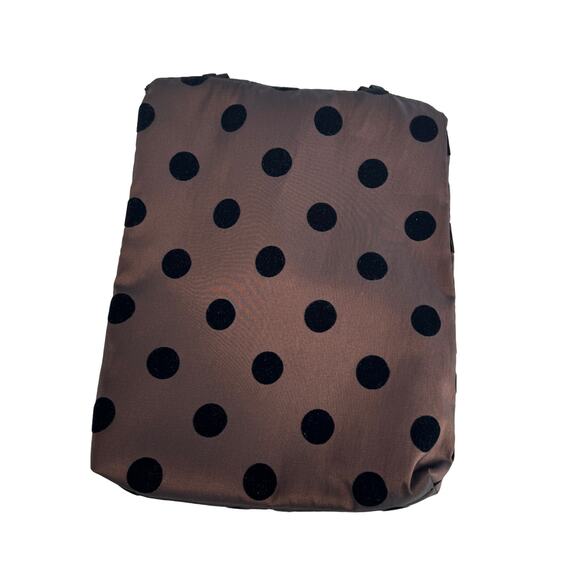 Mycra Pac Polka Dotted Long Sleeves Zip Front Rain Coat & Shoulder Bag Brown NWT - Picture 8 of 8
